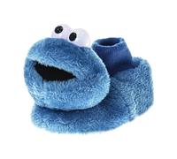 Sesame Street Pantoufles Groover BigBird CookieMonster Telly Zoe Oscar Elmo - Chaussures chaudes en peluche pour filles et garçons (taille : nourrisson et tout-petit), Bleu cobalt, 3-4 Infant