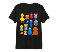 Sesame Street Pixel Gang T-Shirt Haut de Gamme