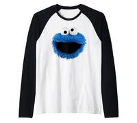 Sesame Street Real Face Cookie Monster Manche Raglan