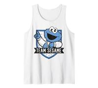 Sesame Street Squad Cookie Monster College Cartoon Varsity Débardeur