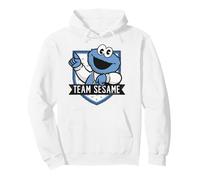 Sesame Street Squad Cookie Monster College Cartoon Varsity Sweat à Capuche