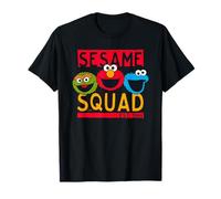 Sesame Street Squad Cookie Monster Elmo Oscar Personnage Pose T-Shirt