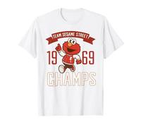 Sesame Street Squad Elmo Baseball Champion Cartoon College T-Shirt