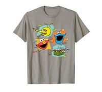Sesame Street Street Beats Characters with Icons T-Shirt