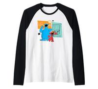 Sesame Street Street Beats Cookie Monster and Elmo Manche Raglan