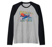Sesame Street Super Grover Here to Save The Day Manche Raglan