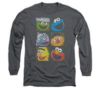 Sesame Street - T-shirt - Manches Longues - Opaque - Homme gris gris - gris - M