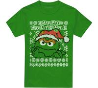 Sesame Street - T-shirt "Ugly Christmas" pour homme/femme unie TV20914 (4XL) (Vert irlandais)