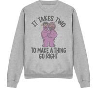 Sesame Street - "Takes Two" Sweat-shirt Homme/Femme Unie TV20138 (M) (Heather sportif)