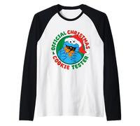 Sesame Street Testeur de Biscuits Officiel de Noël Manche Raglan