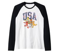 Sesame Street USA Elmo, Zoe, Bert and Ernie Soccer Team Manche Raglan