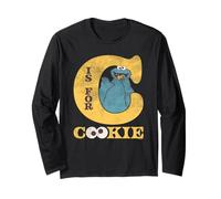 Sesame Street Vintage Heart C is for Cookie Monster Manche Longue