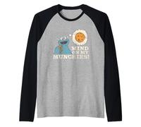 Sesame Street Vintage Heart Cookie Monster, Mind on Munchies Manche Raglan