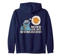 Sesame Street Vintage Heart Cookie Monster, Mind on Munchies Sweat à Capuche
