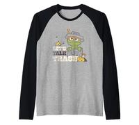 Sesame Street Vintage Heart Oscar, Let's Talk Trash Manche Raglan
