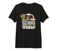 Sesame Street Vintage Oscar, Early Grouch Gets The Worm T-Shirt Haut de Gamme