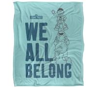 Sesame Street We All Belong Plaid Ultra Doux au Toucher Soyeux - 152 x 127 cm
