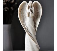 SESERRYY Ange Gardien Femme DéEsse Statues DéCoratives RéSine Zen IntéRieur Moderne Design Figurine d'anniversaire Cadeaux Collection Ornement Bureau Ameublement 9x4.13inch