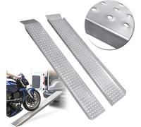 Sessamen-LP 2x rampe d'accès, Rampe Max 400 kg, Cales d'accès en acier galvanisé, Rampe de trottoir, Rampe pour fauteuil roulant, Rampe pour vélo, Rampe de chargement pour voiture, remorque, escalier,