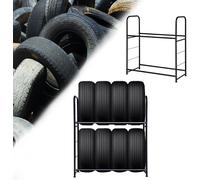 Sessamen-LP 4/8x Porte-pneu Porte-pneu mural Porte-pneu mural Étagère à pneus chargeable jusqu'à 25kg pour garage (Étagère à pneus)