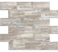 Sessamen-LP Autocollants 3D pour carrelage, Panneaux muraux en vinyle PVC dosseret adhésif de cuisine Carreaux autocollants pour salle de bain, cuisine, 34x29cm, 10 pièces (couleur B)