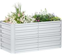 Sessamen-LP Bac à plantes surélevé en métal Kit de bacs à plantes surélevés pour parterres de plantes aromatiques Bac à légumes Bac à fleurs de jardin Bac de culture précoce pour fleurs, fruits, légum