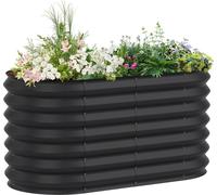 Sessamen-LP Bac à plantes surélevé en métal Kit de bacs à plantes surélevés pour parterres de plantes aromatiques Bac à légumes Bac de flanquement Bac de jardinage Bac de culture précoce pour fleurs,