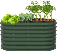 Sessamen-LP Bac à plantes surélevé en métal Kit de bacs à plantes surélevés pour parterres de plantes aromatiques Bac à légumes Bac à fleurs de jardin Bac de culture précoce pour fleurs, fruits, légum