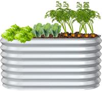 Sessamen-LP Bac à plantes surélevé en métal Kit de bacs à plantes surélevés pour plate-bande Bac à herbes potagères Bac de flanquement Bac de jardinage Bac de culture précoce pour fleurs, fruits, légu