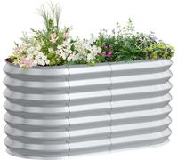 Sessamen-LP Bac à plantes surélevé en métal Kit de bacs à plantes surélevés pour plate-bande Bac à herbes aromatiques Bac à légumes Bac à fleurs de jardin Bac de culture précoce pour fleurs, fruits, l