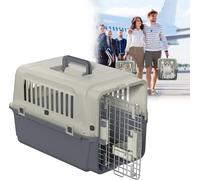 Sessamen-LP Boîte de transport pour chiens Boîte de transport pour chiens Petits chiens et chats Panier en plastique pour chats Boîte de transport pour animaux, 49.5×33.5×36cm