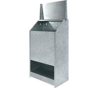Sessamen-LP Distributeur automatique d'aliments pour poules, Mangeoire suspendue, Aliment pour poules en acier inoxydable, Grand distributeur d'aliments avec couvercle pour volailles Dindes Oies Canar