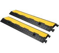 Sessamen-LP Pont de câbles au sol Goulotte de câbles en caoutchouc 2 pièces Pont de tuyaux pour le raccordement de ficelles et de fils électriques
