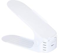 Sessamen-LP Set de 30 étagères à chaussures réglables Set de rangement pour chaussures Porte-chaussures Organiseur à chaussures 3 réglable en hauteur, antidérapant, blanc