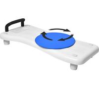Sessamen-LP Siège de bain pour personnes âgées, planche de bain réglable, aide à l'accès à la baignoire, siège de bain en plastique pour adultes avec porte-savon et poignée de maintien, siège pivotant