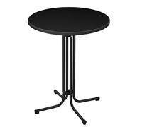 Sessamen-LP Table haute, Ø 80 cm Table de bar pliante, Table de bistrot, Table de bar ronde Résistante aux intempéries, Table d'appoint Outdoor et Indoor, Mariage, Noir