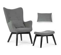 Sessel mit Fußstütze Norse grau