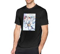 Sesshomaru New Summer Slim Short Sleeve Retro Fashion 3D Printed T-Shirt Manches Courtes(X-Large)