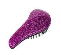 Sessleger 1 Pcs Peigne A Denouer D'Enchevetrement De Poignee De Paillettes Brosse A Cheveux De Douche Conditionneur Outil De Dompteur Salon De Coiffure Brosse A Cheveux (Violet)