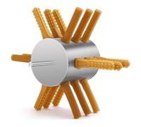 Sessleger 1 Pièce De- Poultry Remover, Nouveau 18 Doigts, Acier Inoxydable + Caoutchouc 0,4 Pouce Mandrin de Plumeuse à Poulet, Machine à Plumer Les Volailles