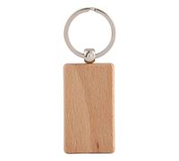 Sessleger 100 Porte-CléS en Bois Vierge ID de Clé de Gravure Rectangulaire Peut êTre Gravé Bricolage
