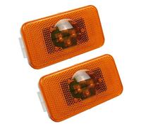 Sessleger 2 Pièces Séries 24 V Voiture Camion LED Feu de Position Latéral 4Leds Indicateur Lampes D'Avertissement pour Trucks FM /