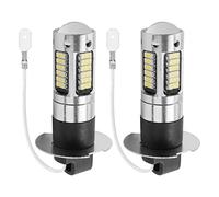 Sessleger 2 PièCes SéRies H3 Super Brillant LED Brouillard Conduisant Ampoules DRL Kit 6000K Blanc
