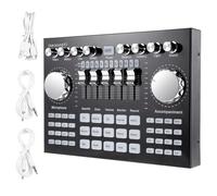 Sessleger K1 Ordinateur TéLéPhone Changeur de Voix HiFi Carte Son en Direct Carte de Mixage Streaming Audio Bluetooth 5.0 Universel