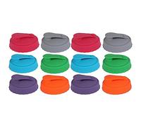 Sessleger Lot de 12 Couvercles de Canettes en Silicone - Couvercles Réutilisables pour Canettes de Soda de Taille Standard, Couvercles de Canettes en Silicone pour Soda/Bière/Jus