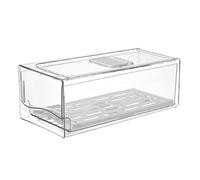 Sessleger Organisateur de réfrigérateur avec tiroirs extensibles, ensemble de tiroirs pour produits de réfrigérateur, pour économiser de l'espace vertical, facile à utiliser, 30 x 14 x 11 cm