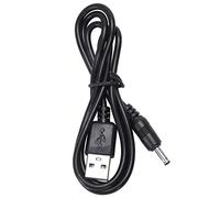 Sessleger USB 2.0 A Type Male a Simple 3.5mm Prise DC Cordon d'alimentation Cable Noir 20"