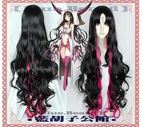 Sessyoin Kiara Cosplay perruque destin Grand ordre Long noir mélange rose bouclés ondulés cheveux synthétiques + casquette de perruque gratuite