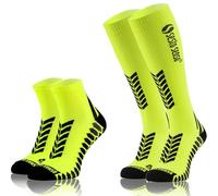 sesto senso 2 Paires Chaussettes Longues ou Courtes Sneaker Compression Chaussettes de Sport Homme Femme 47-50 Jaune Yellow