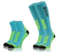 sesto senso 2 Paires Chaussettes Longues ou Courtes Sneaker Compression Chaussettes de Sport Homme Femme